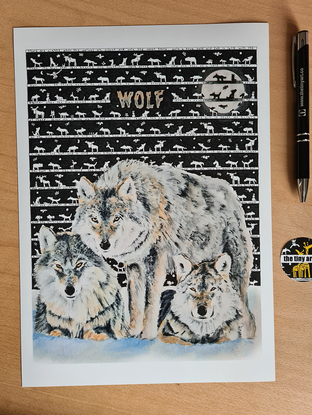 Wolf Standard Print - The Tiny Art Co