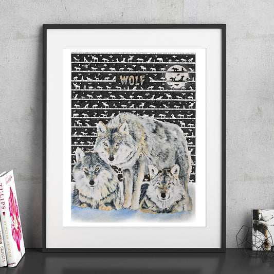 Wolf Fine Art Print - The Tiny Art Co