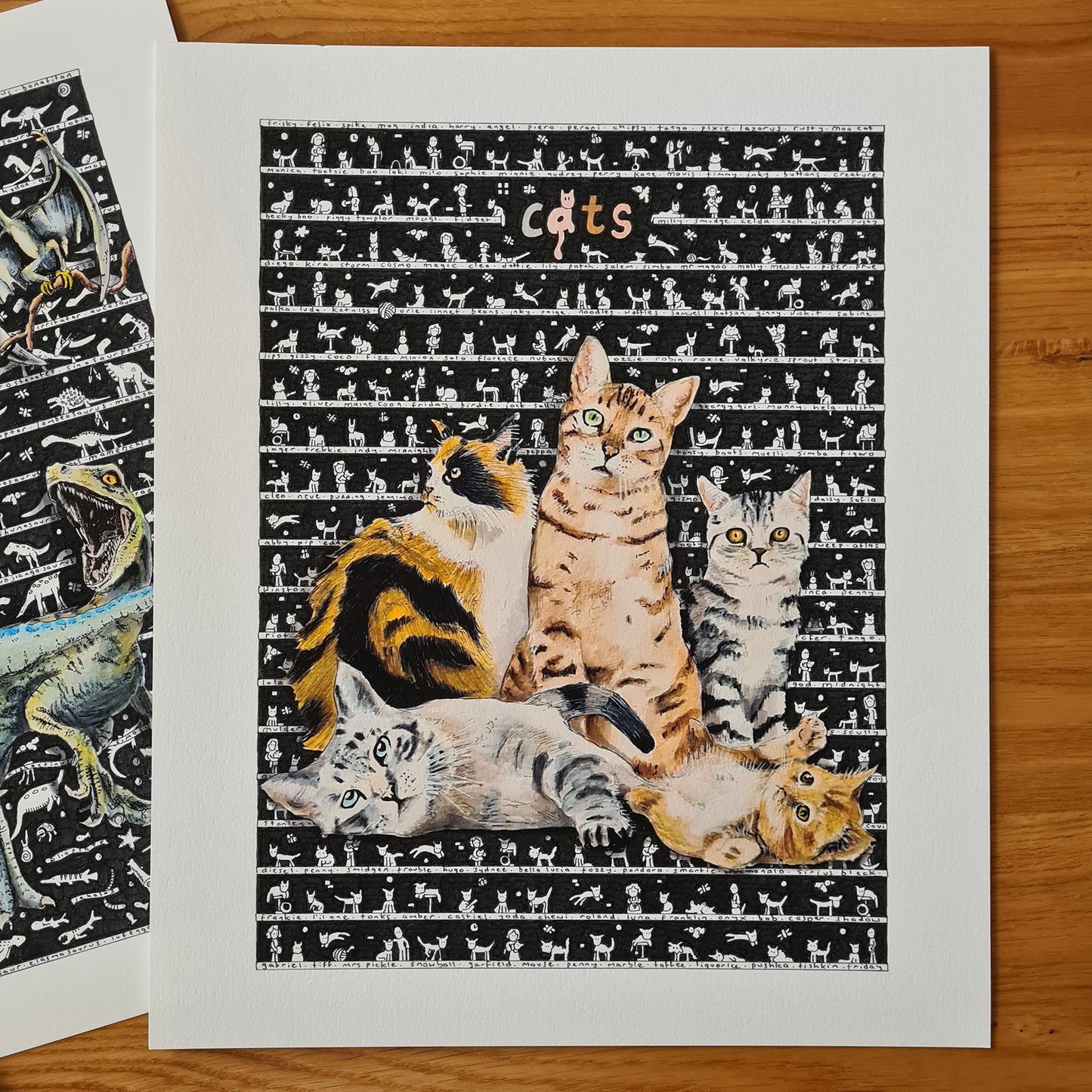 Cats Fine Art Print - The Tiny Art Co