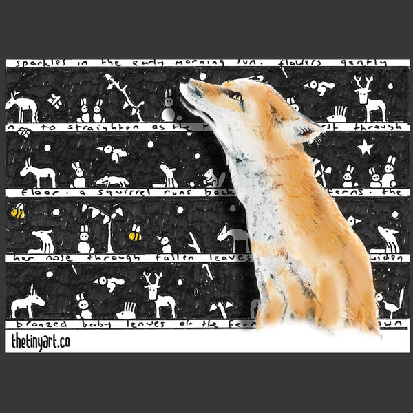 Fox Fleece Blanket - The Tiny Art Co