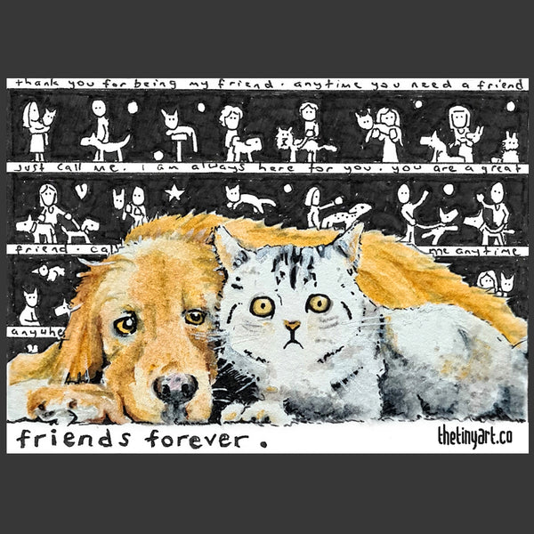 Friends Forever Fleece Blanket - The Tiny Art Co
