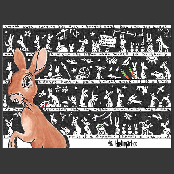 Rabbit Fleece Blanket - The Tiny Art Co