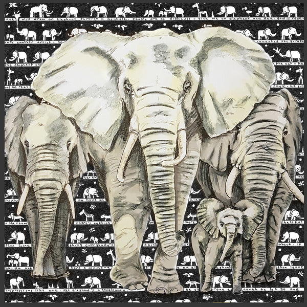 Elephant Cushion - The Tiny Art Co