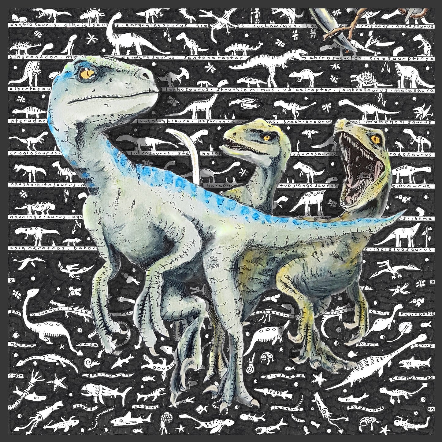 Raptor Cushion - The Tiny Art Co