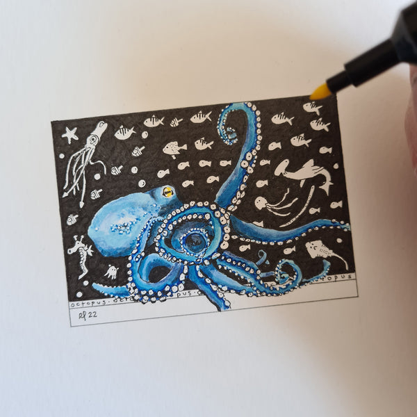 Octopus ACEO Print