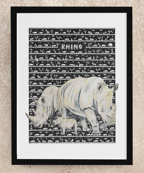 Rhino Fine Art Print - The Tiny Art Co