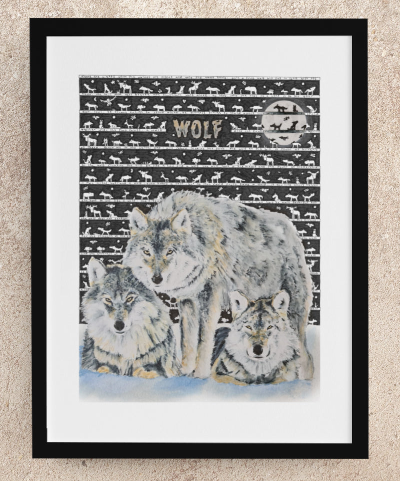 Wolf Fine Art Print - The Tiny Art Co